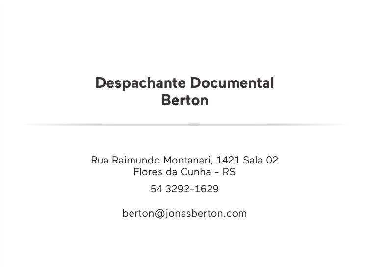 Informações de Contato - Telefone NOME DA EMPRESA